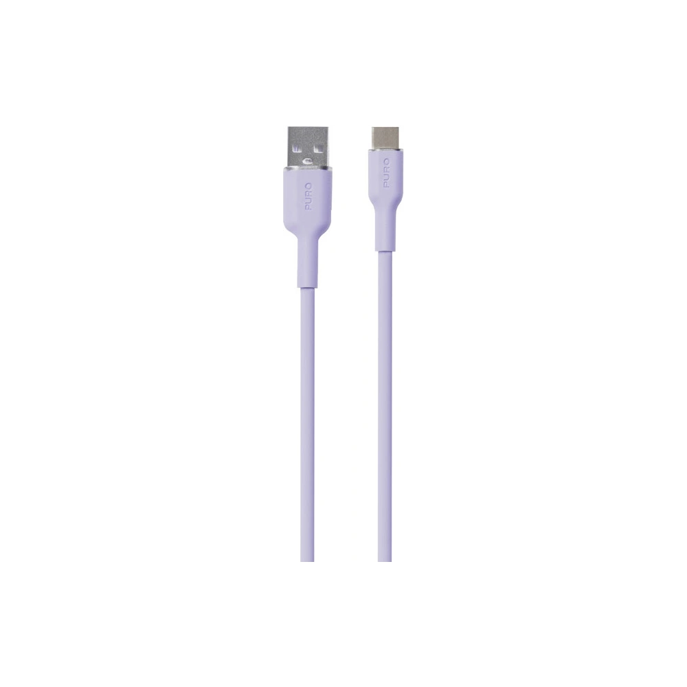 Hurtownia GSM - Cablul PURO ICON Soft Cable USB-C/USB-A 1.5m (Tech Lavender) - PUR679 - {ean13} - Hurt