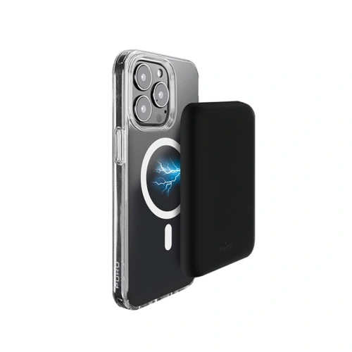 Powerbank bezprzewodowy MagSafe PURO Slim PowerMag 4000mAh (Onyx Black)