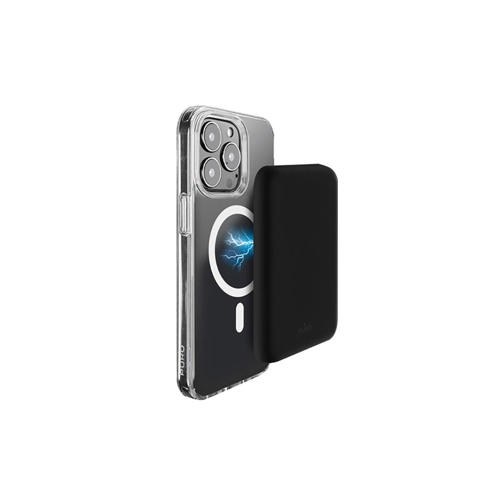 Hurtownia GSM - Drahtloses MagSafe Powerbank PURO Slim PowerMag 4000mAh (Onyx Schwarz) - PUR680 - {ean13} - Hurt
