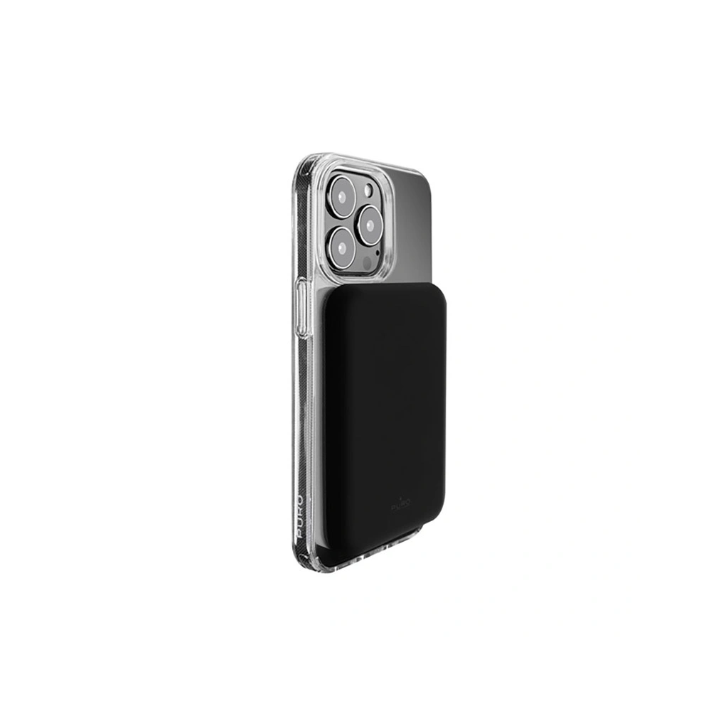 Hurtownia GSM - Drahtloses MagSafe Powerbank PURO Slim PowerMag 4000mAh (Onyx Schwarz) - PUR680 - {ean13} - Hurt