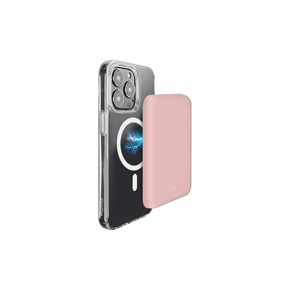 Hurtownia GSM - Kabellose MagSafe Powerbank PURO Slim PowerMag 4000mAh (Dusty Pink) - PUR681 - {ean13} - Hurt