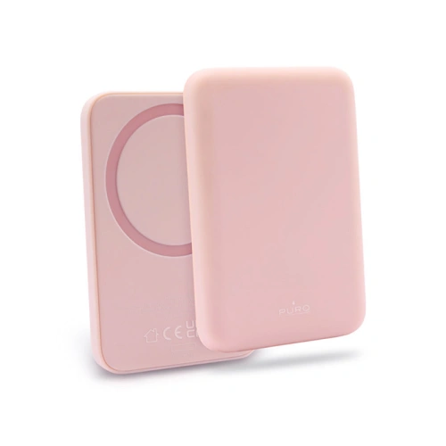Powerbank bezprzewodowy MagSafe PURO Slim PowerMag 4000mAh (Dusty Pink)
