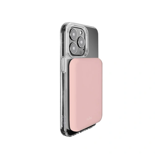 Powerbank bezprzewodowy MagSafe PURO Slim PowerMag 4000mAh (Dusty Pink)