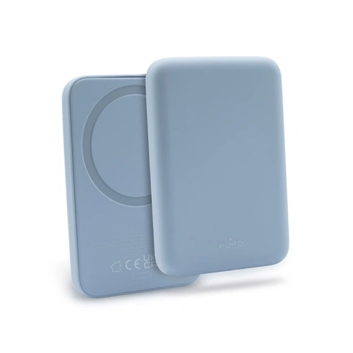 Powerbank bezprzewodowy MagSafe PURO Slim PowerMag 4000mAh (Powder Blue)