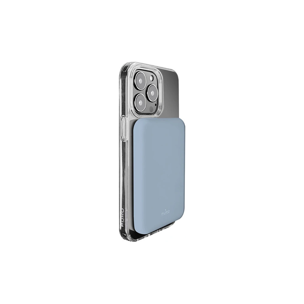 Hurtownia GSM - Drahtloser MagSafe Powerbank PURO Slim PowerMag 4000mAh (Pulverblau) - PUR682 - {ean13} - Hurt