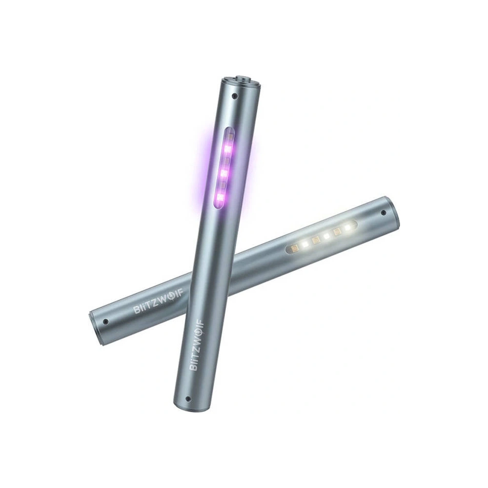 Hurtownia GSM - Tragbare Lampe mit UV-Sterilisationsfunktion, 2w1 Blitzwolf BW-FUN9 (silber) - BLZ553 - {ean13} - Hurt