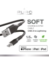 Hurtownia GSM - Kabel PURO ICON Soft Cable USB-A/Lightning 1.5m (Černá) - PUR683 - {ean13} - Hurt