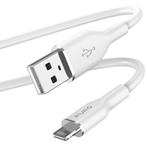 Puro Distributor - 8018417440960 - PUR684 - PURO ICON Soft Cable USB-A/Lightning 1.5m (White) - B2B homescreen