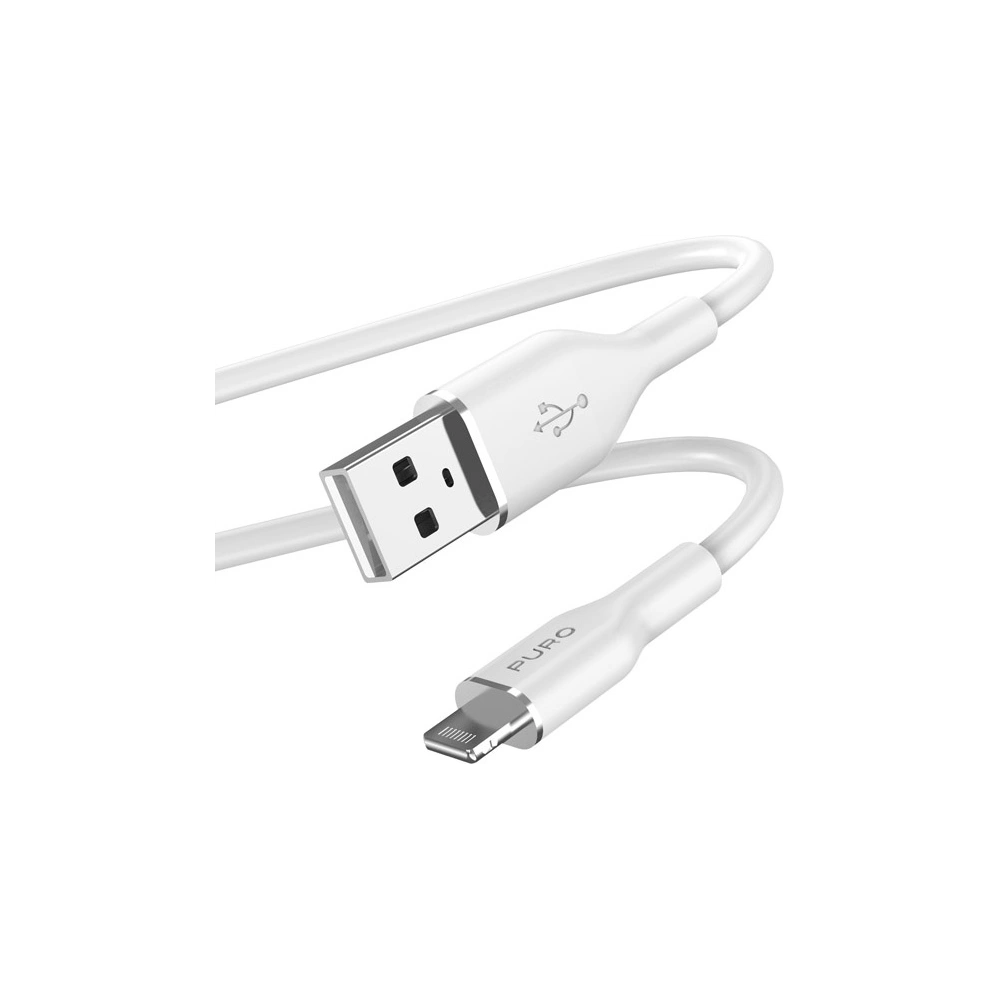 Hurtownia GSM - Kabel PURO ICON Soft Cable USB-A/Lightning 1.5m (Weiß) - PUR684 - {ean13} - Hurt