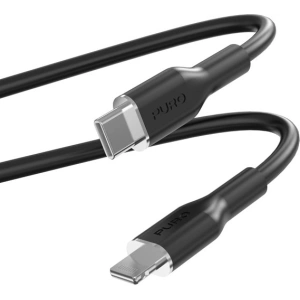Hurtownia GSM - Kabel PURO ICON Soft Cable USB-C/Lightning 1.5m (Schwarz) - PUR685 - {ean13} - Hurt