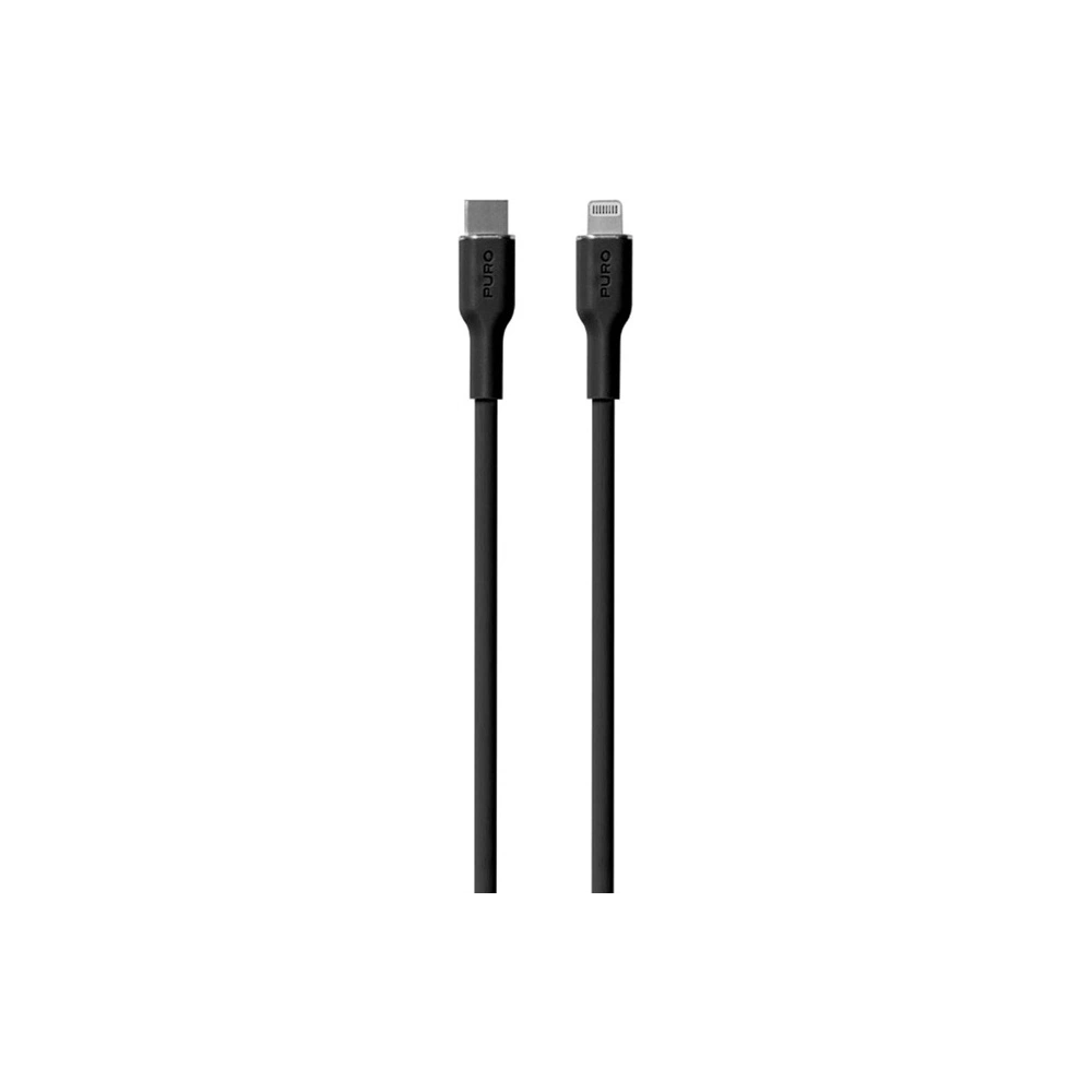 Wholesale PURO ICON Soft Cable USB-C/Lightning 1.5m (Black) - PUR685 - {ean13} - Hurt