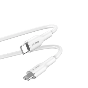 Hurtownia GSM - Kabel PURO ICON Soft Cable USB-C/Lightning 1.5m (Weiß) - PUR686 - {ean13} - Hurt