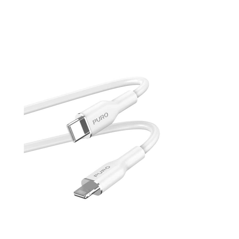 Hurtownia GSM - Kabel PURO ICON Soft Cable USB-C/Lightning 1.5m (Weiß) - PUR686 - {ean13} - Hurt