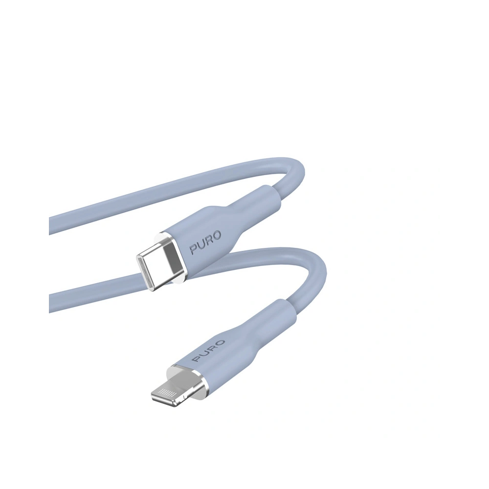 Wholesale PURO ICON Soft Cable USB-C/Lightning 1.5m (Powder Blue) - PUR687 - {ean13} - Hurt