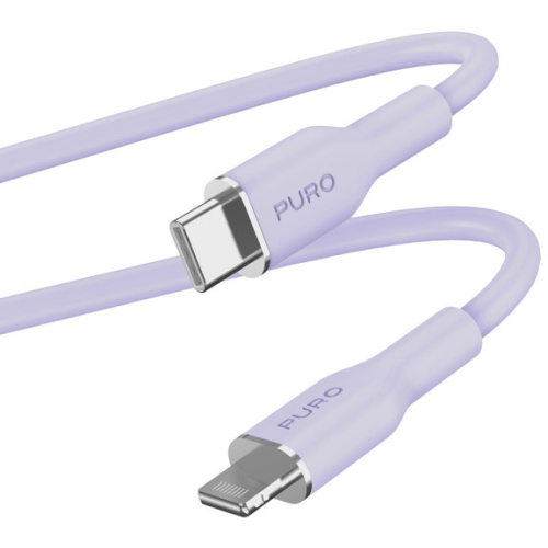Hurtownia Puro - 8018417442728 - PUR688 - Kabel PURO ICON Soft Cable USB-C/Lightning 1.5m (Tech Lavender) - B2B homescreen