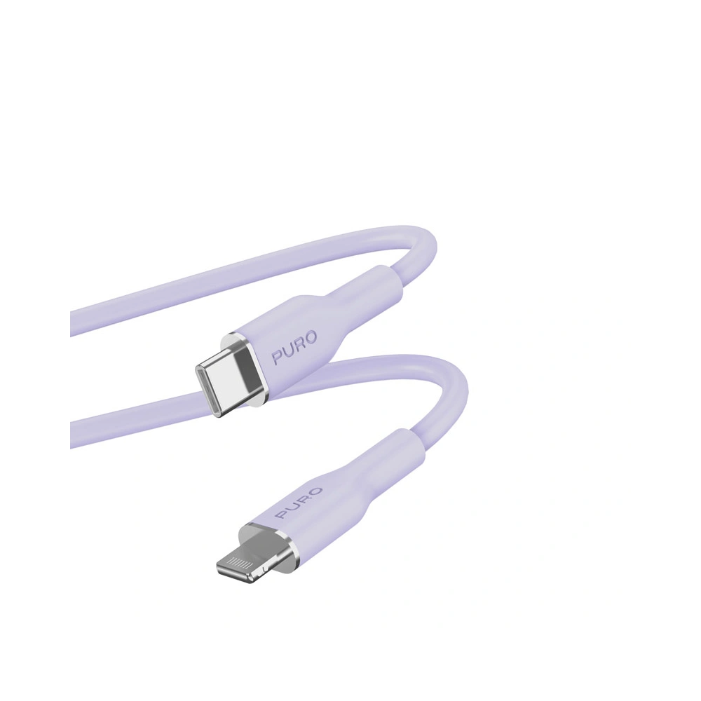 Wholesale PURO ICON Soft Cable USB-C/Lightning 1.5m (Tech Lavender) - PUR688 - {ean13} - Hurt