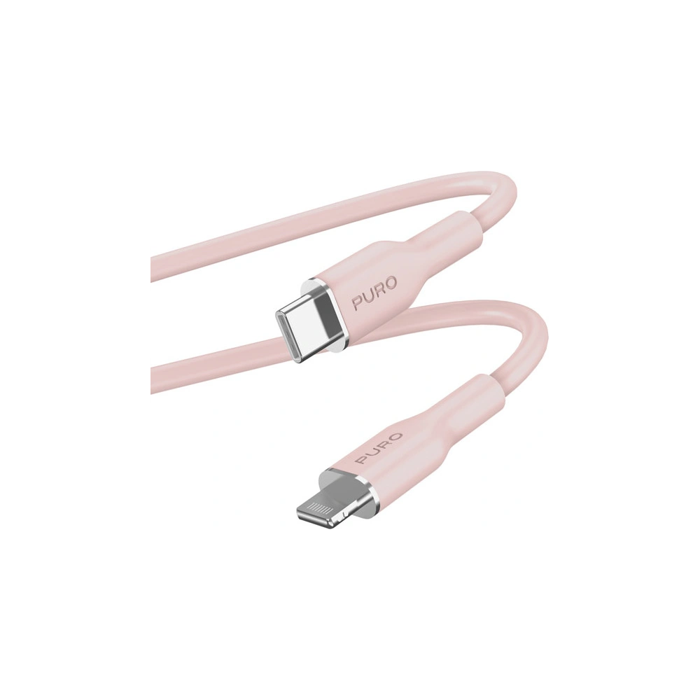 Hurtownia GSM - Kabel PURO ICON Soft Cable USB-C/Lightning 1.5m (Dusty Pink) - PUR689 - {ean13} - Hurt