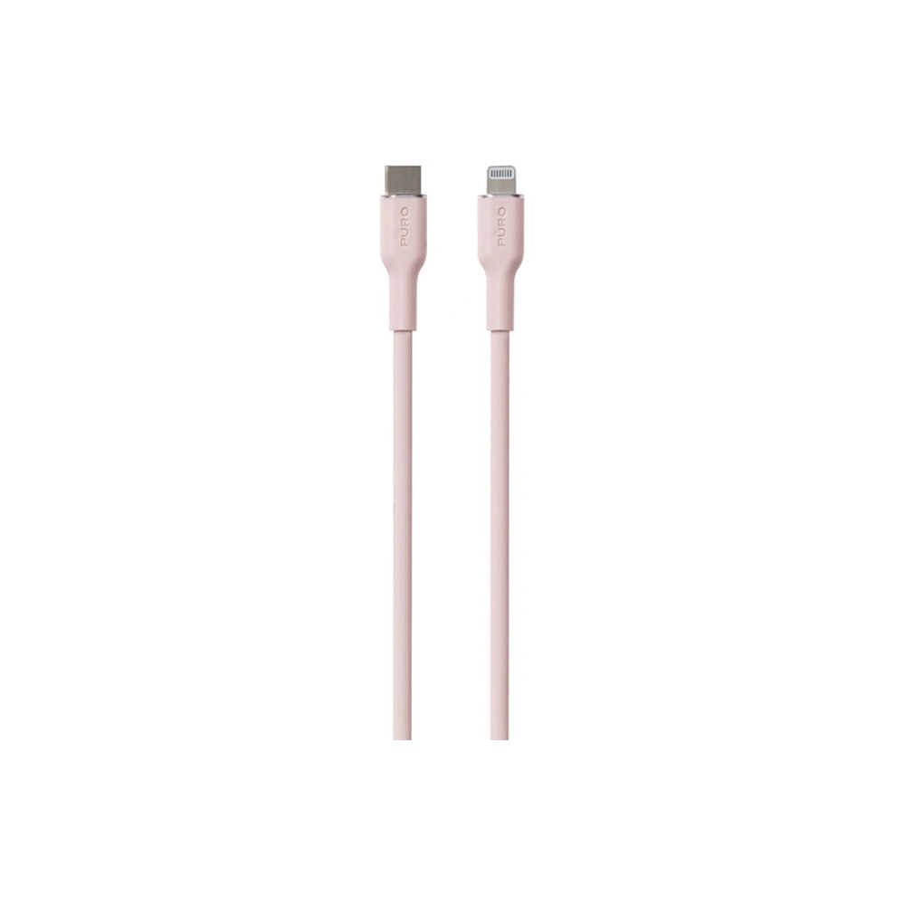 Hurtownia GSM - Kabel PURO ICON Soft Cable USB-C/Lightning 1.5m (Dusty Pink) - PUR689 - {ean13} - Hurt