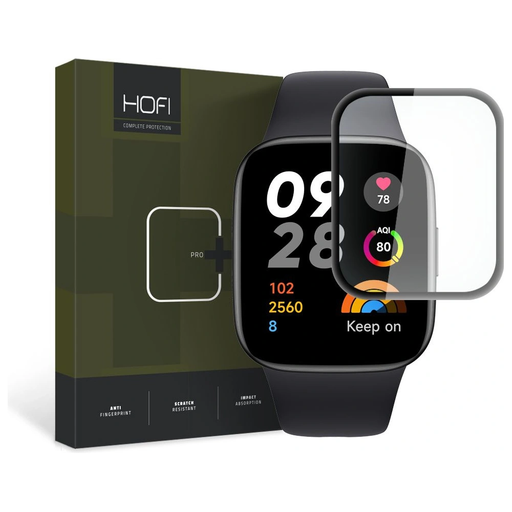 Hurtownia GSM - Hibrid üveg Hofi Hybrid Pro+ Xiaomi Redmi Watch 3 Fekete - HOFI377 - {ean13} - Hurt