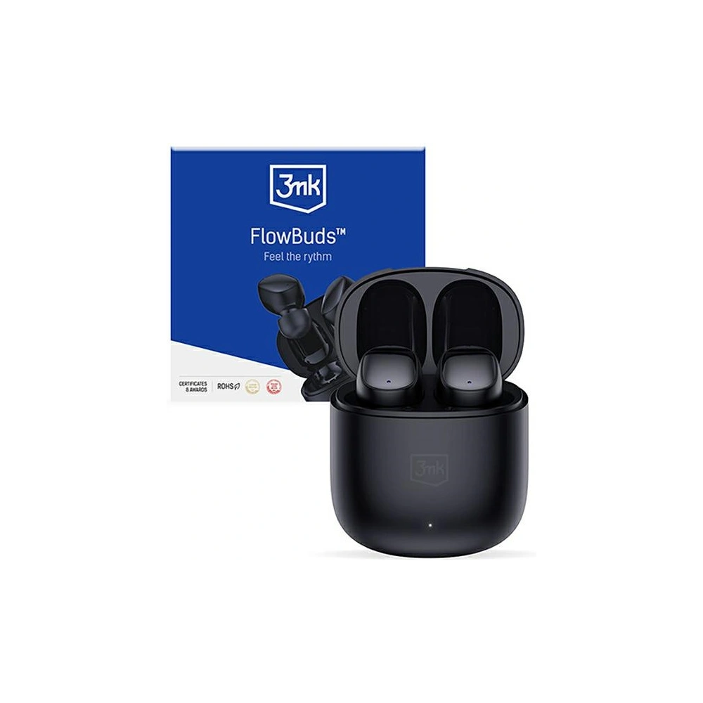 Hurtownia GSM - Fülhallgató TWS 3MK FlowBuds Bluetooth 5.3 fekete - 3MK4780 - {ean13} - Hurt