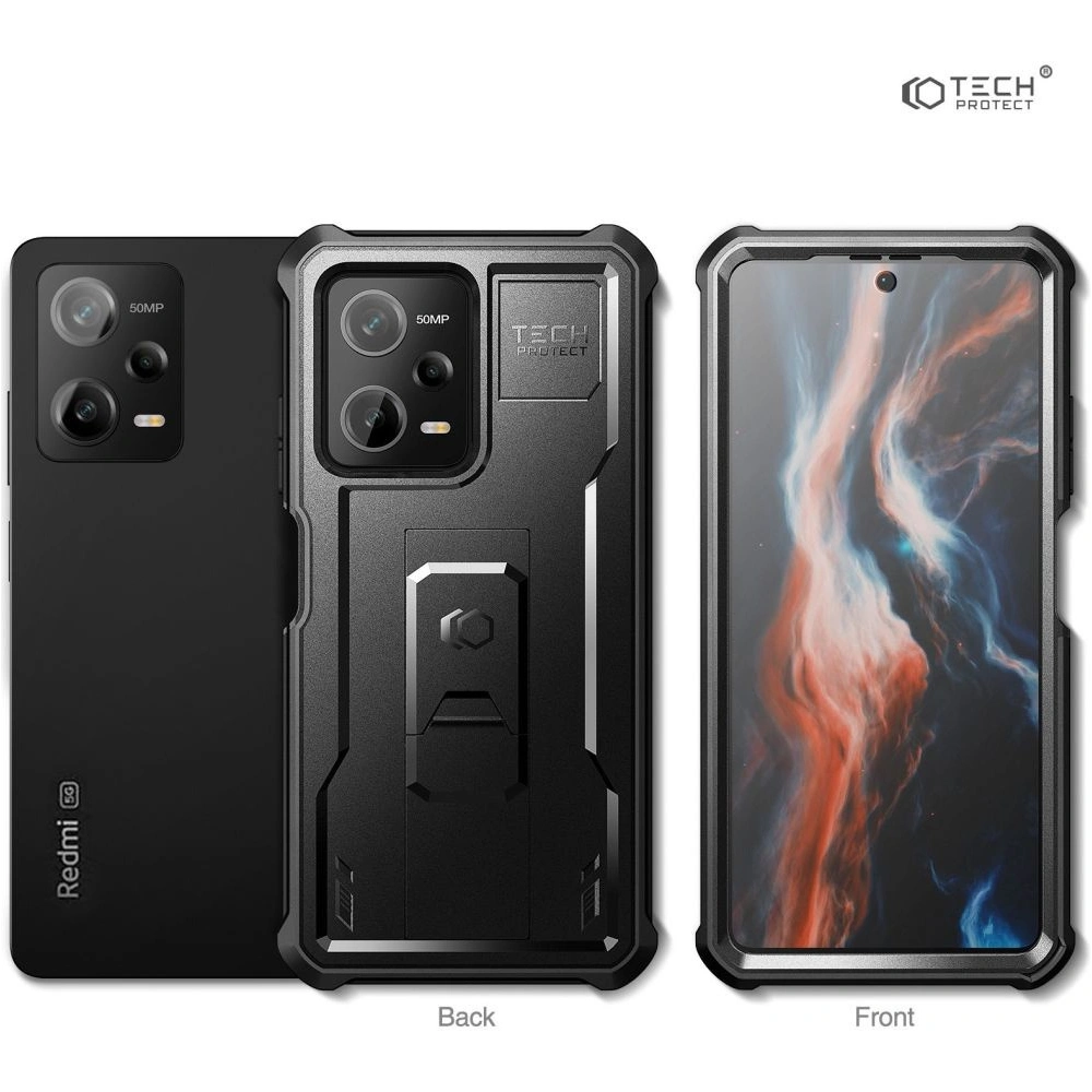Hurtownia GSM - Etui Tech-Protect Kevlar Pro Xiaomi Redmi Note 12 Pro 5G/POCO X5 Pro 5G Fekete - THP1908 - {ean13} - Hurt