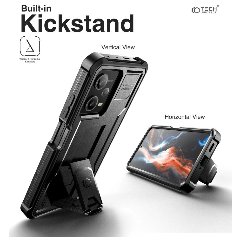 Hurtownia GSM - Etui Tech-Protect Kevlar Pro Xiaomi Redmi Note 12 Pro 5G/POCO X5 Pro 5G Fekete - THP1908 - {ean13} - Hurt