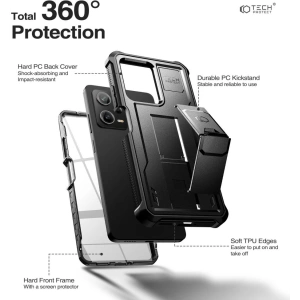 Hurtownia GSM - Etui Tech-Protect Kevlar Pro Xiaomi Redmi Note 12 Pro 5G/POCO X5 Pro 5G Schwarz - THP1908 - {ean13} - Hurt