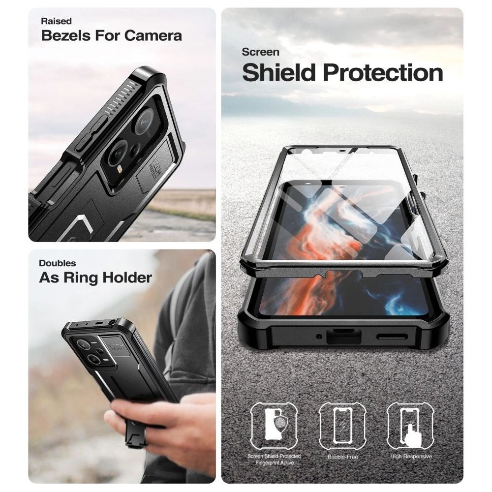 Hurtownia GSM - Etui Tech-Protect Kevlar Pro Xiaomi Redmi Note 12 Pro 5G/POCO X5 Pro 5G Fekete - THP1908 - {ean13} - Hurt