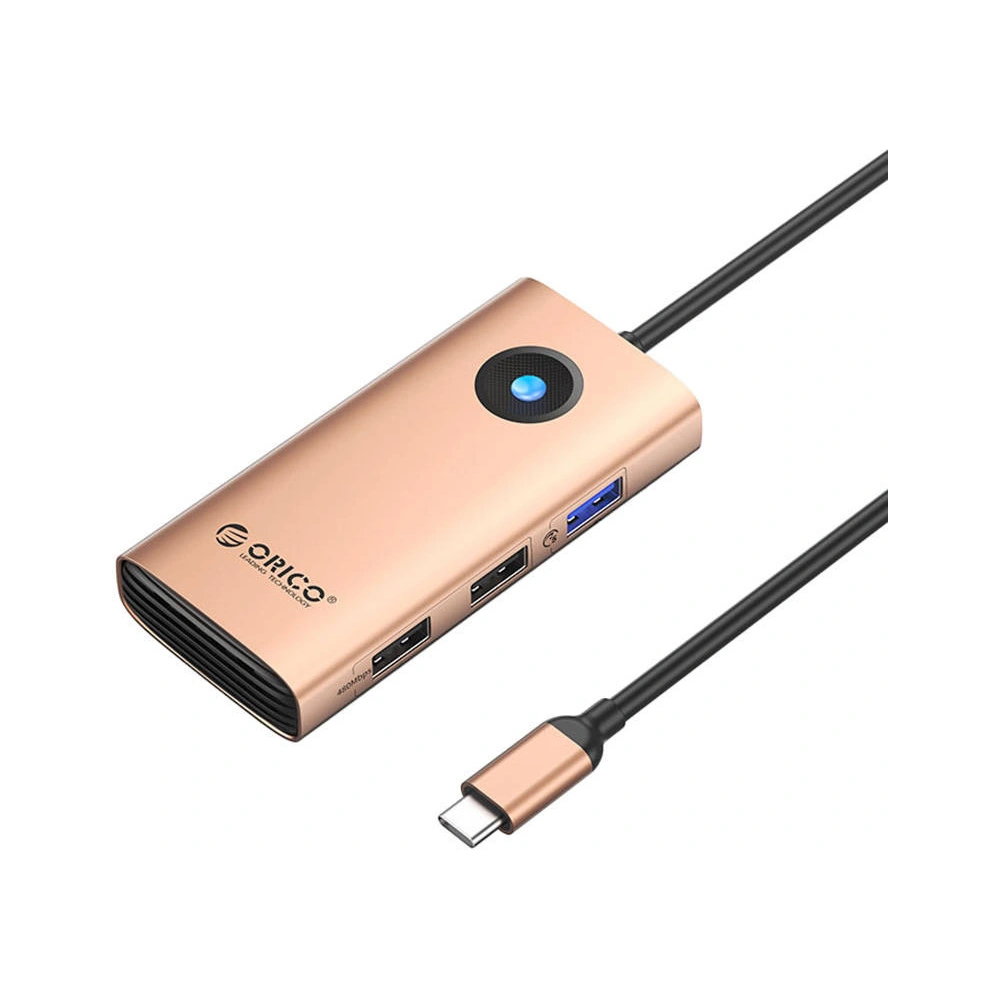 Hurtownia GSM - Dokovací stanice HUB 5v1 Orico USB-C, HDMI, 2xUSB (růžové zlato) - ORC144 - {ean13} - Hurt