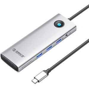 Hurtownia GSM - Dockingstation HUB 10in1 Orico USB-C, HDMI, 3xUSB, SD/TF, Audio (silber) - ORC145 - {ean13} - Hurt