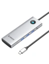 Dokovací stanice HUB 10v1 Orico USB-C, HDMI, 3xUSB, SD/TF, Audio (stříbrná)