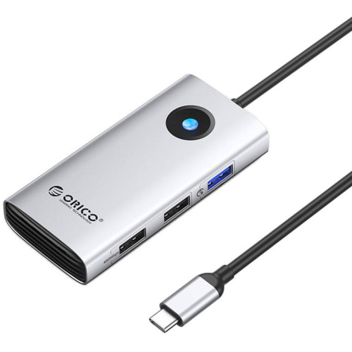 Hurtownia Orico - 6941788814653 - ORC147 - Stacja dokująca HUB 5w1 Orico USB-C, HDMI, 2xUSB (srebrna) - B2B homescreen