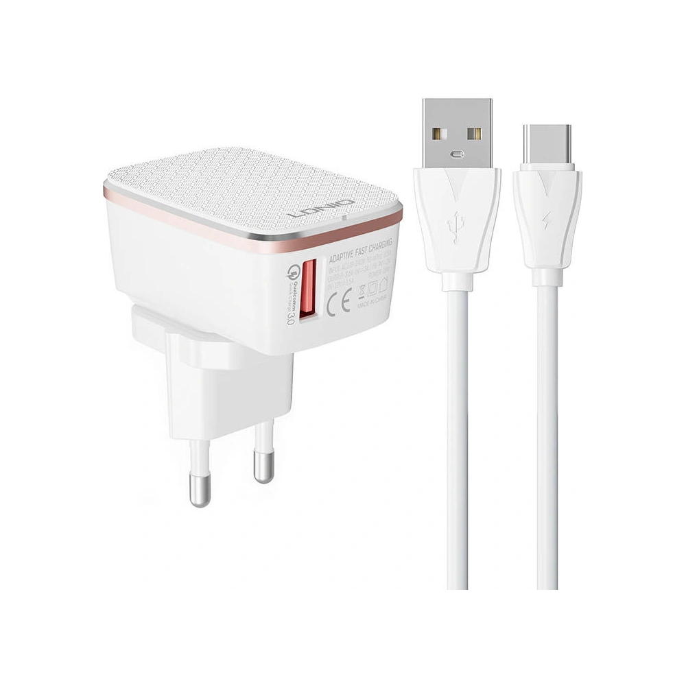 Hurtownia GSM - Netzteil LDNIO A1204Q 18W + USB-C-Kabel - LDN111 - {ean13} - Hurt