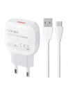 Ładowarka sieciowa LDNIO A1306Q 18W + kabel USB-C