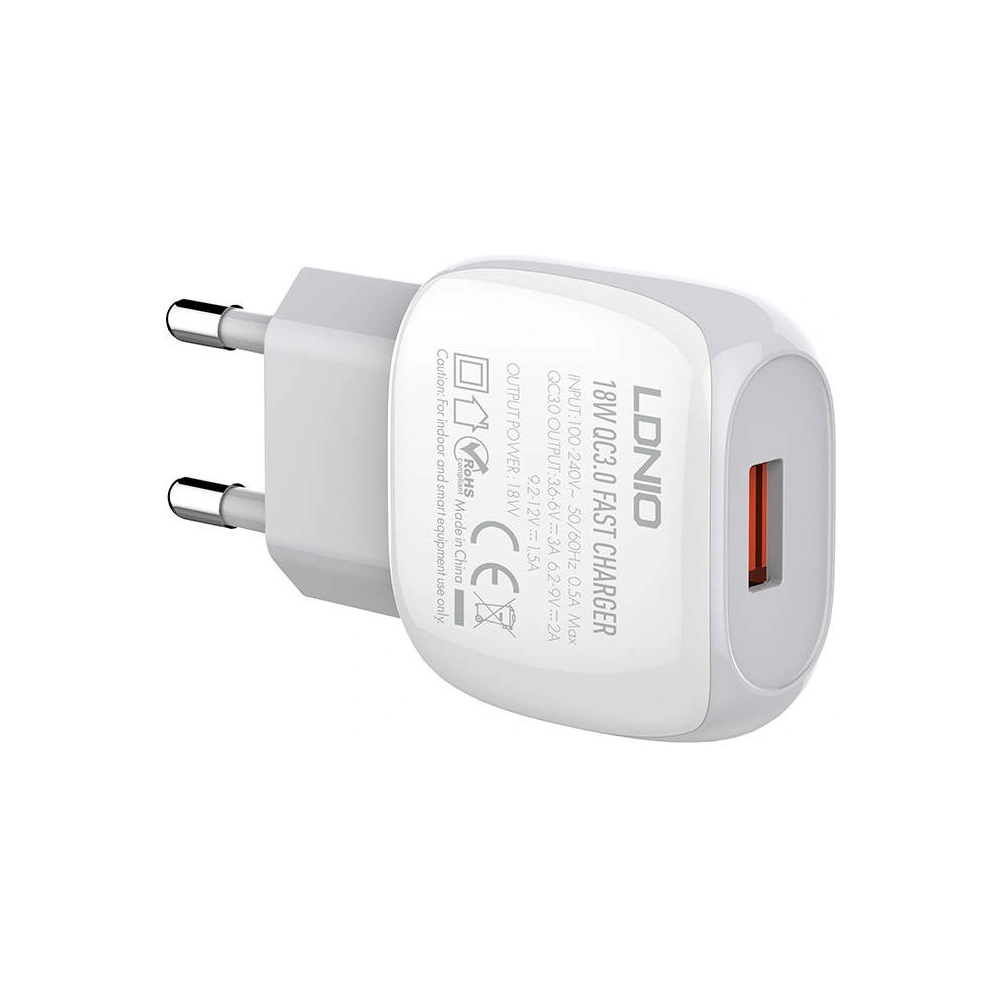 Hurtownia GSM - Nabíječka LDNIO A1307Q 18W + Lightning kabel - LDN115 - {ean13} - Hurt