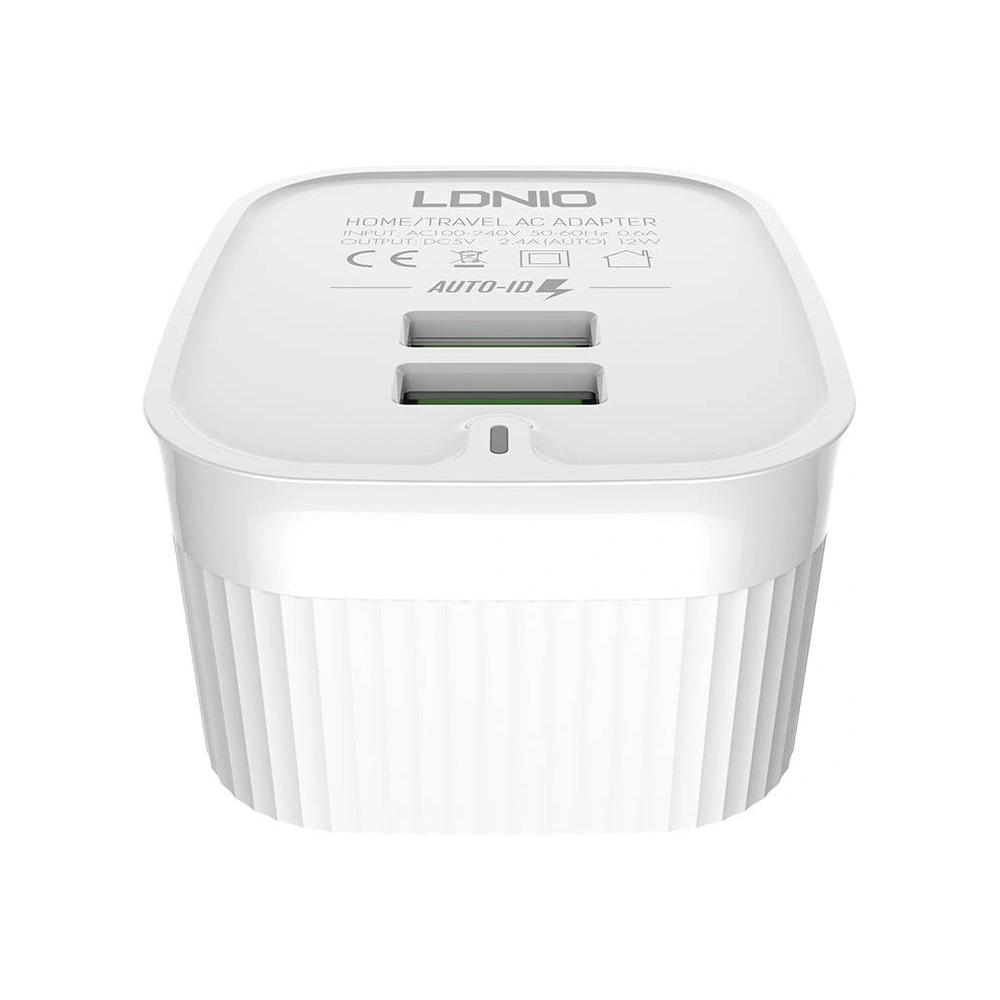 Hurtownia GSM - Încărcător de rețea LDNIO A201 2xUSB-A + cablu Lightning - LDN120 - {ean13} - Hurt