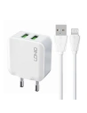 Netzteil LDNIO A2201 2xUSB-A + Lightning-Kabel