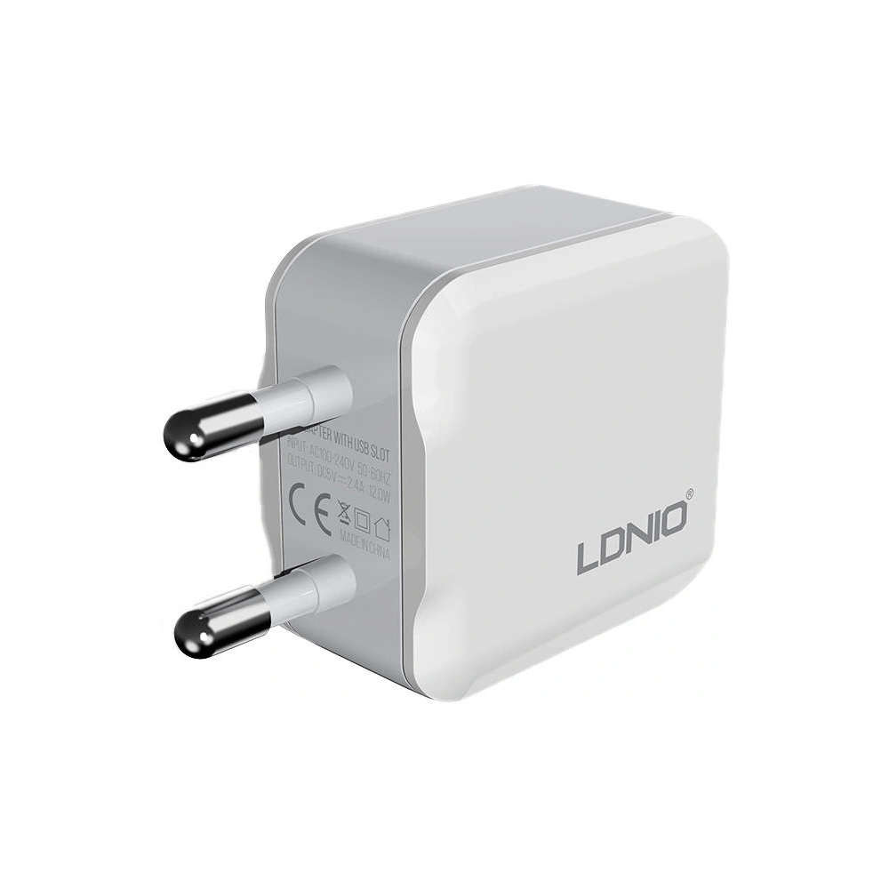 Hurtownia GSM - Încărcător de rețea LDNIO A2201 2xUSB-A + cablu Lightning - LDN123 - {ean13} - Hurt