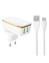 Ładowarka sieciowa LDNIO A2204 2xUSB-A + kabel Micro USB