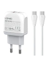 Hurtownia GSM - Ładowarka sieciowa LDNIO A2316C USB-A, USB-C + kabel USB-C/USB-C - LDN144 - {ean13} - Hurt