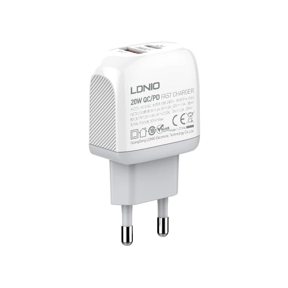 Wholesale LDNIO A2316C Wall Charger USB-A, USB-C + USB-C/USB-C cable - LDN144 - {ean13} - Hurt