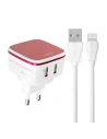 Wholesale LDNIO A2405Q Wall Charger 2xUSB-A + Lightning cable - LDN146 - {ean13} - Hurt