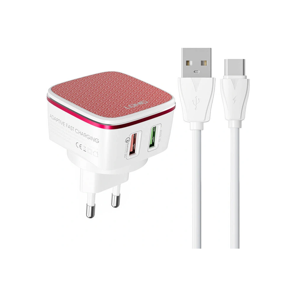 Hurtownia GSM - Netzteil LDNIO A2405Q 2xUSB-A + USB-C-Kabel - LDN148 - {ean13} - Hurt