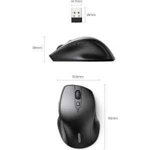 Hurtownia GSM - Ergonomická bezdrátová myš UGREEN MU101 černá - UGR1490 - {ean13} - Hurt