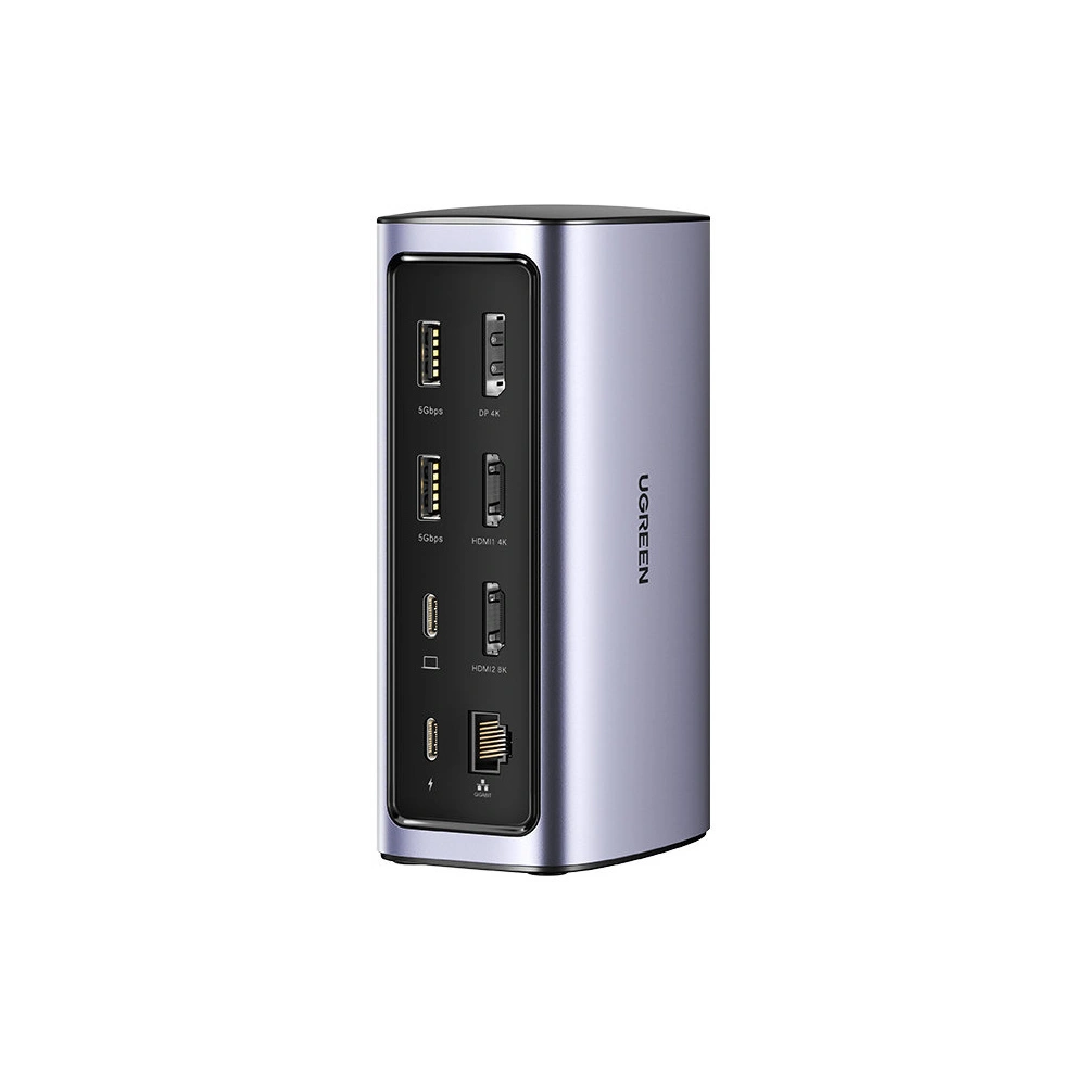 Hurtownia GSM - UGREEN CM555 Dockingstation HUB 12in1 USB-C - USB HDMI DP RJ45 AUX SD TF grau - UGR1491 - {ean13} - Hurt