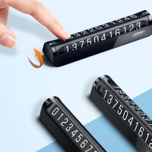 Hurtownia GSM - Plăcuță de parcare cu număr de telefon pentru mașină UGREEN LP178 neagră - UGR1493 - {ean13} - Hurt