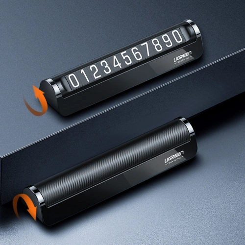 Tabliczka parkingowa na numer telefonu do samochodu UGREEN LP178 czarna