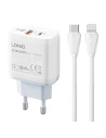 Nabíječka LDNIO A2421C USB-A, USB-C 22.5W + kabel USB-C/Lightning