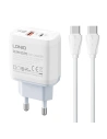 Hurtownia GSM - Síťová nabíječka LDNIO A2421C USB-A, USB-C 22.5W + kabel USB-C/USB-C - LDN153 - {ean13} - Hurt