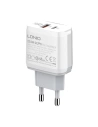 Hurtownia GSM - Síťová nabíječka LDNIO A2421C USB-A, USB-C 22.5W + kabel USB-C/USB-C - LDN153 - {ean13} - Hurt
